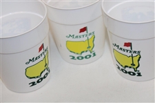 Ten (10) Masters Tournament Logo Plastic Drink Cups - 2000, 2001, 2003 & 2004