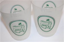 Twenty-Five (25) Masters Tournament Logo Clear Plastic Drink Cups - 1992 & 1994