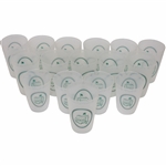 Sixteen (16) Masters Tournament Logo Clear Plastic Drink Cups - 2001, 2009 & 2010