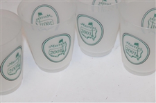 Sixteen (16) Masters Tournament Logo Clear Plastic Drink Cups - 2001, 2009 & 2010