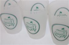 Sixteen (16) Masters Tournament Logo Clear Plastic Drink Cups - 2001, 2009 & 2010