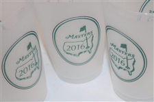 Seventeen (17) Masters Tournament Logo Clear Plastic Drink Cups - 2015, 2016, 2017 & 2018