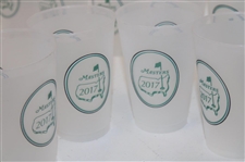 Seventeen (17) Masters Tournament Logo Clear Plastic Drink Cups - 2015, 2016, 2017 & 2018