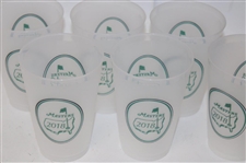 Seventeen (17) Masters Tournament Logo Clear Plastic Drink Cups - 2015, 2016, 2017 & 2018