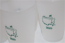 Nineteen (19) Masters Tournament Logo Clear Plastic Drink Cups - 2019