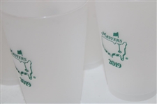 Nineteen (19) Masters Tournament Logo Clear Plastic Drink Cups - 2019