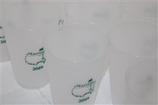 Nineteen (19) Masters Tournament Logo Clear Plastic Drink Cups - 2019
