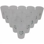 Fifteen (15) Masters Tournament Logo Clear Plastic Drink Cups - 2020, 2021 & 2023