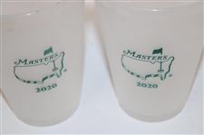 Fifteen (15) Masters Tournament Logo Clear Plastic Drink Cups - 2020, 2021 & 2023