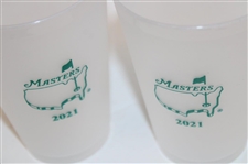Fifteen (15) Masters Tournament Logo Clear Plastic Drink Cups - 2020, 2021 & 2023