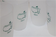 Fifteen (15) Masters Tournament Logo Clear Plastic Drink Cups - 2020, 2021 & 2023