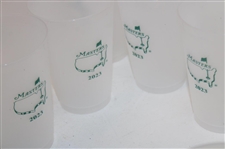 Fifteen (15) Masters Tournament Logo Clear Plastic Drink Cups - 2020, 2021 & 2023