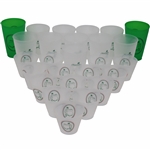 Twenty-Six (26) Masters Tournament Logo Undated Clear & Green Plastic Drink Cups