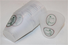 Twenty-Six (26) Masters Tournament Logo Undated Clear & Green Plastic Drink Cups