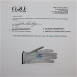 John Daly's Signed Personal 'The Lion' Logo Left-Handed White Golf Glove JSA ALOA