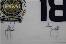 Rose, Harrington, Dufner & Scott Signed PGA Grand Slam of Golf at Bermuda Flag JSA ALOA