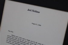 Jack Nicklaus Signed Letter to Past PGA President Will Mann w/ 2000 PGA Champ Content JSA ALOA