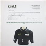 John Daly Signed Personal Straight Down Black Performance 3XL Shirt w/Sponsors JSA ALOA
