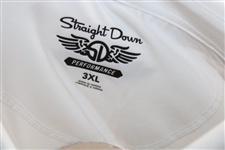John Daly Signed Personal Straight Down White Performance 3XL Shirt w/Sponsors JSA ALOA