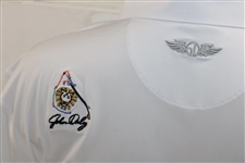 John Daly Signed Personal Straight Down White Performance 3XL Shirt w/Sponsors JSA ALOA