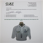 John Daly Signed Personal Straight Down White Performance 3XL Shirt w/Sponsors JSA ALOA