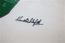 Fred Couples, Colin Montgomerie & Ken Schofield Signed World Golf Hall of Fame Flag JSA ALOA