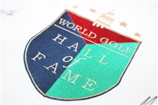 Fred Couples, Colin Montgomerie & Ken Schofield Signed World Golf Hall of Fame Flag JSA ALOA