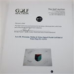 Love III, Woosnam, Mallon & Ochoa Signed World Golf Hall of Fame Flag JSA ALOA