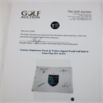 Goosen, Stephenson, Payne & Walters Signed World Golf Hall of Fame Flag JSA ALOA