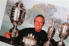 Gary Player Signed Grand Slam Trophy Panoramic Collage JSA ALOA