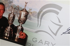 Gary Player Signed Grand Slam Trophy Panoramic Collage JSA ALOA