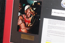 Michael Jordan Signed Ltd Ed Letter Deluxe Framed Display #BAC43332