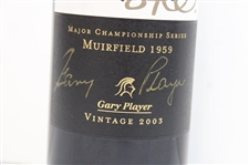 Gary Player Signed 'Muirfield 1959' Ltd Ed Major Champ Series 2003 Wine Bottle JSA ALOA