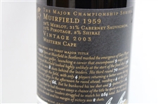 Gary Player Signed 'Muirfield 1959' Ltd Ed Major Champ Series 2003 Wine Bottle JSA ALOA