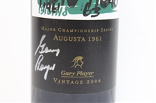 Gary Player Signed 'Augusta 1961' Ltd Ed Major Champ Series 2004 Wine Bottle JSA ALOA