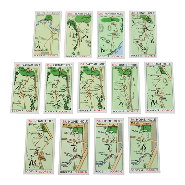 Thirteen (13) Churchmans Can You Beat Bogey at St. Andrews Tobacco Golf Cards