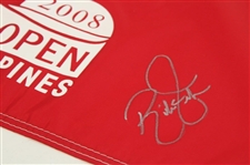 Rickie Fowler Signed 2008 US Open Torrey Pines Red Flag JSA ALOA
