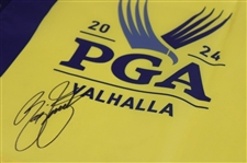 Rickie Fowler Signed 2024 PGA Championship at Valhalla Screen Flag JSA ALOA