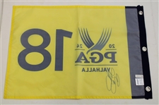 Rickie Fowler Signed 2024 PGA Championship at Valhalla Screen Flag JSA ALOA