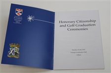Jack Nicklaus Signed St Andrews Honorary Citizenship Award & Graduation Ceremonies Program JSA ALOA