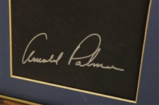 Arnold Palmer Signed Picture Frame Display with Umbrella Pin JSA ALOA