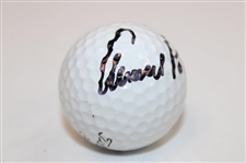 Arnold Palmer Signed Used Titleist 2 Logo Golf Ball JSA ALOA