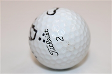 Arnold Palmer Signed Used Titleist 2 Logo Golf Ball JSA ALOA