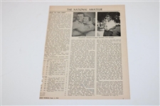 Arnold Palmer Signed 1954 Golf World Magazine Page JSA ALOA