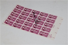 Arnold Palmer Signed Babe Zaharias Stamp Sheet JSA ALOA
