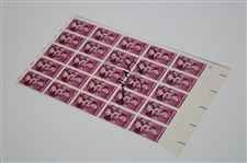 Jack Nicklaus Signed Babe Zaharias USA Stamp Sheet (25 Stamps) JSA ALOA