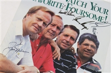 Big 3' Palmer, Nicklaus, Player & Lee Signed 1991 US Senior Open Ad JSA ALOA