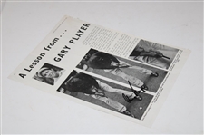 Gary Player Signed Golf Illustrated Article Page JSA ALOA