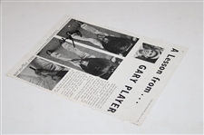 Gary Player Signed Golf Illustrated Article Page JSA ALOA