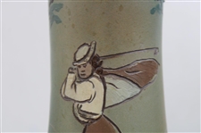 Early 1900's Weller Dickensware Female Golfer Vase